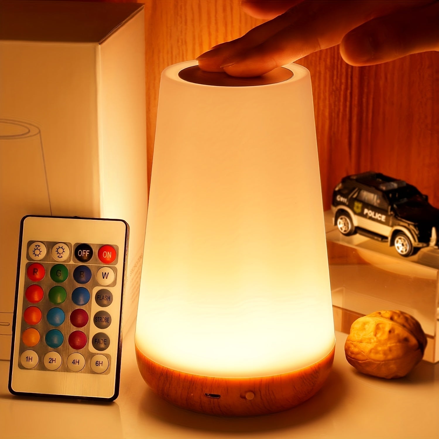 Lampada Touch Dimmerabile con 13 colori RGB – Perfetta per la Camera da Letto, Lampada da Letto e Luce Notturna
