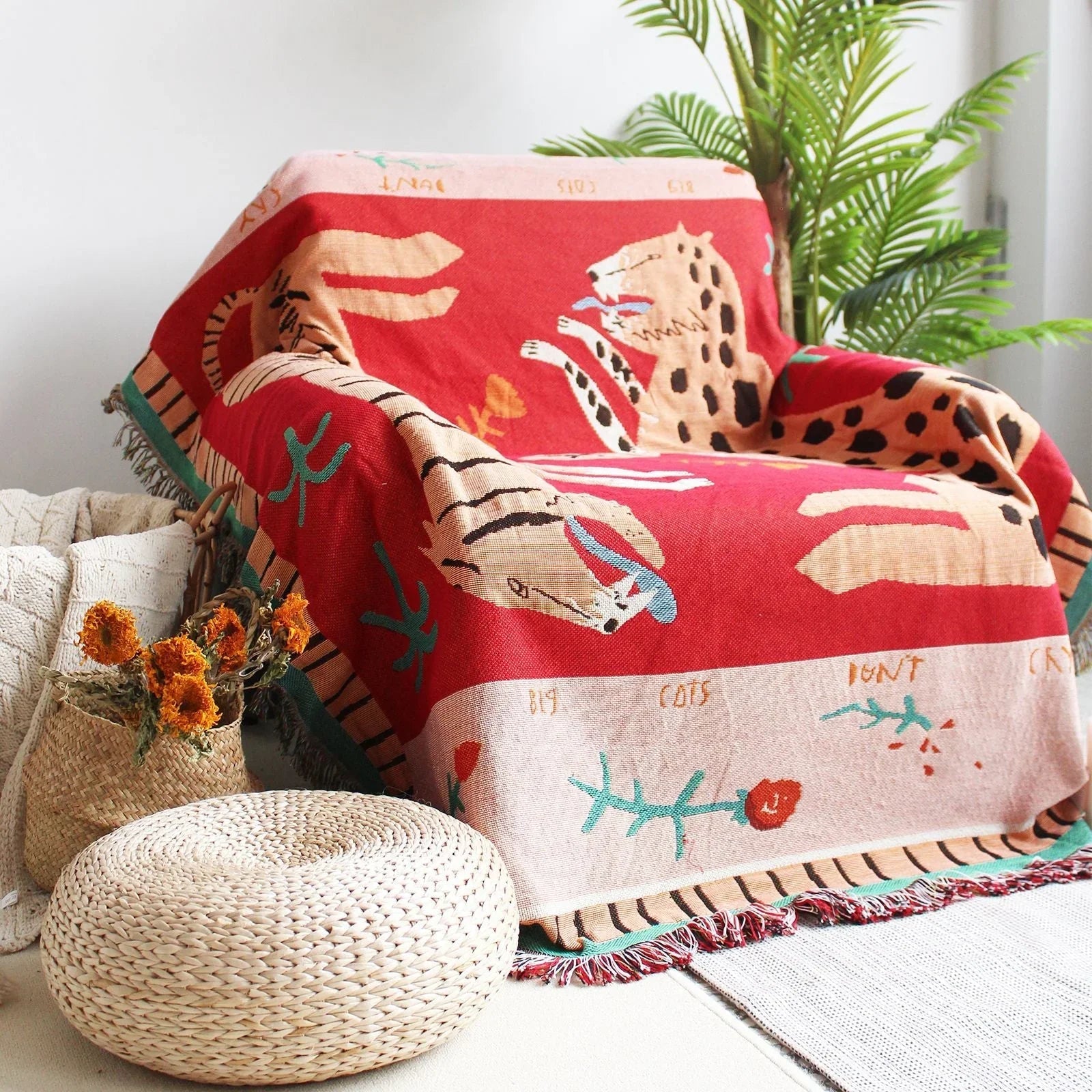 Coperta Woven Feline