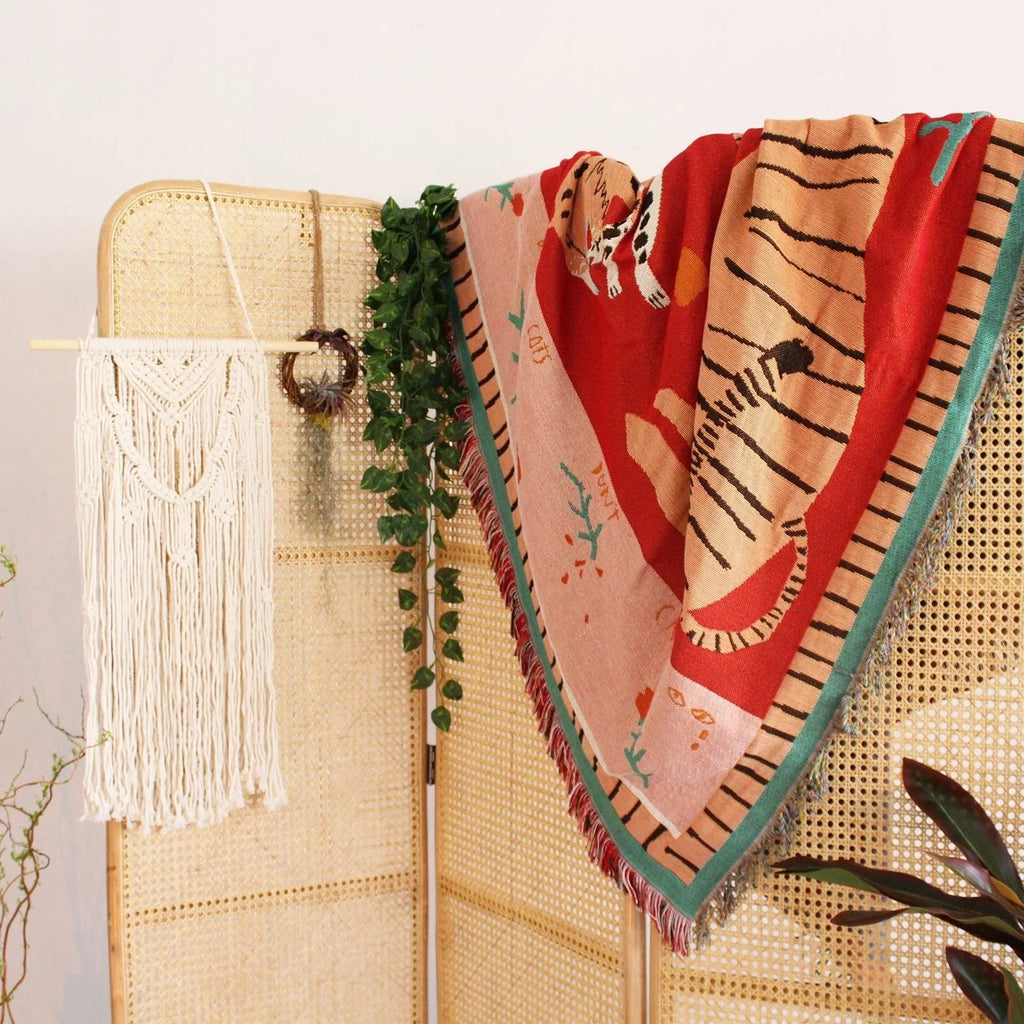 Coperta Woven Feline