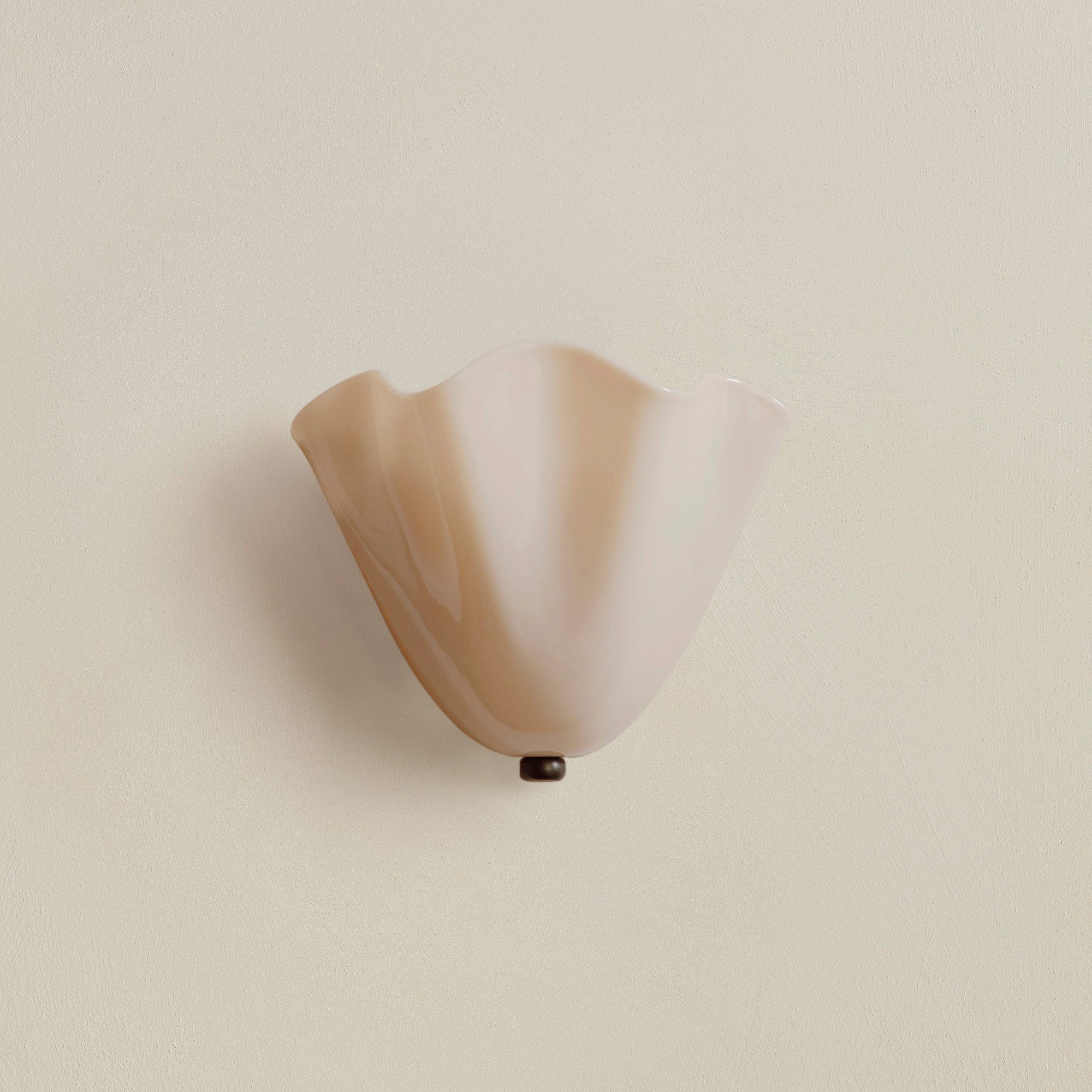 Brionna - Lampada da Parete Retro in Vetro Colorato con Design a Conchiglia