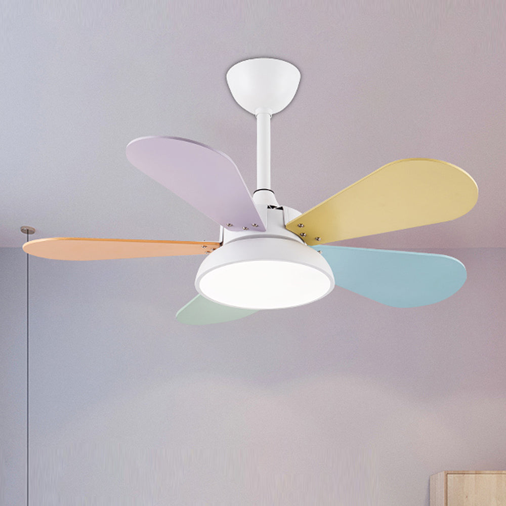 Tirek | Ventilatore a soffitto in legno nordico con LED a spettro completo e telecomando per soggiorno e camera da letto