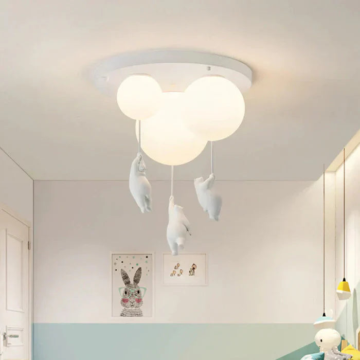 Lampada da soffitto per bambini con orso e pallone - CloudBear