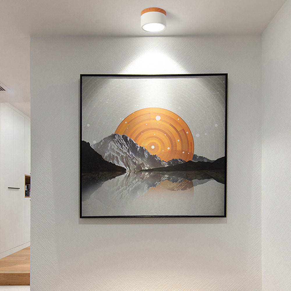 Lampada da soffitto LED moderna a montaggio a incasso cilindrica