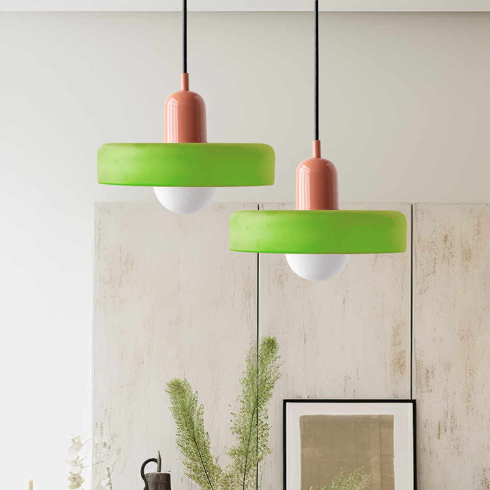 ColorLoop Pendant – Lampada a sospensione artistica Bauhaus con luce calda