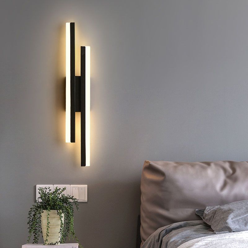 Alana Modern LED Wall Light - Illuminazione da parete elegante nera/oro per soggiorno e camera da letto