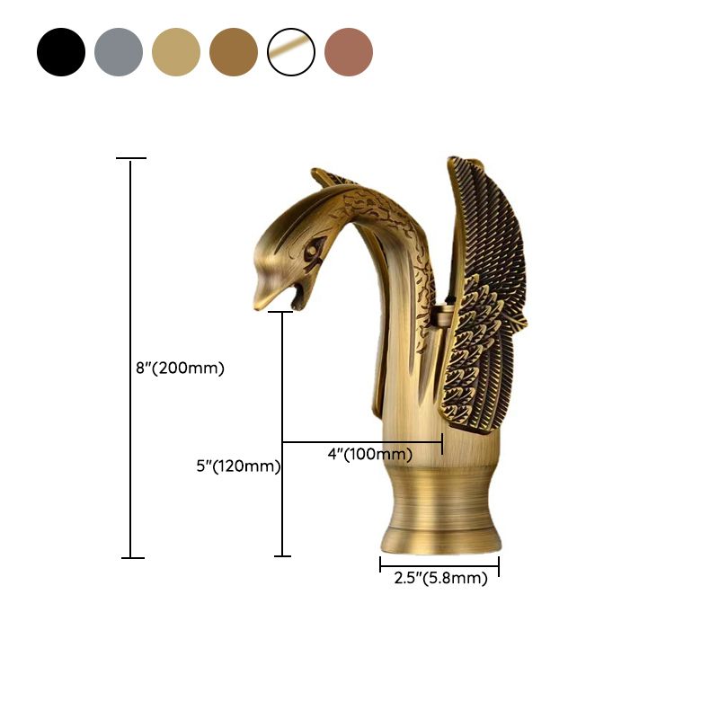 Rubinetto da bagno in ottone massiccio per lavabo con miscelatore monocomando per acqua calda e fredda
