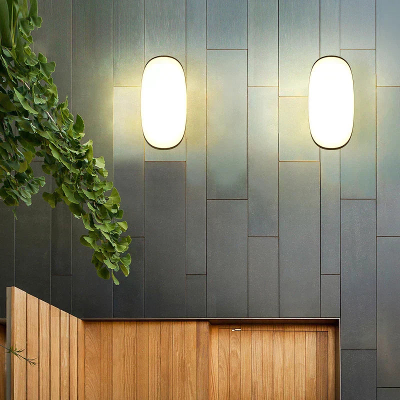 Applique da esterno LED impermeabile IP65 nera moderna