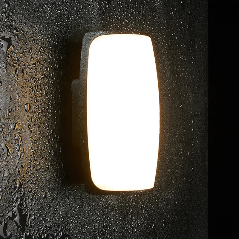 Applique da esterno LED impermeabile IP65 nera moderna