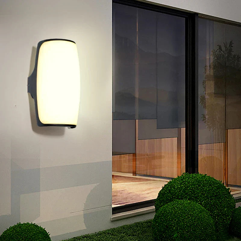 Applique da esterno LED impermeabile IP65 nera moderna