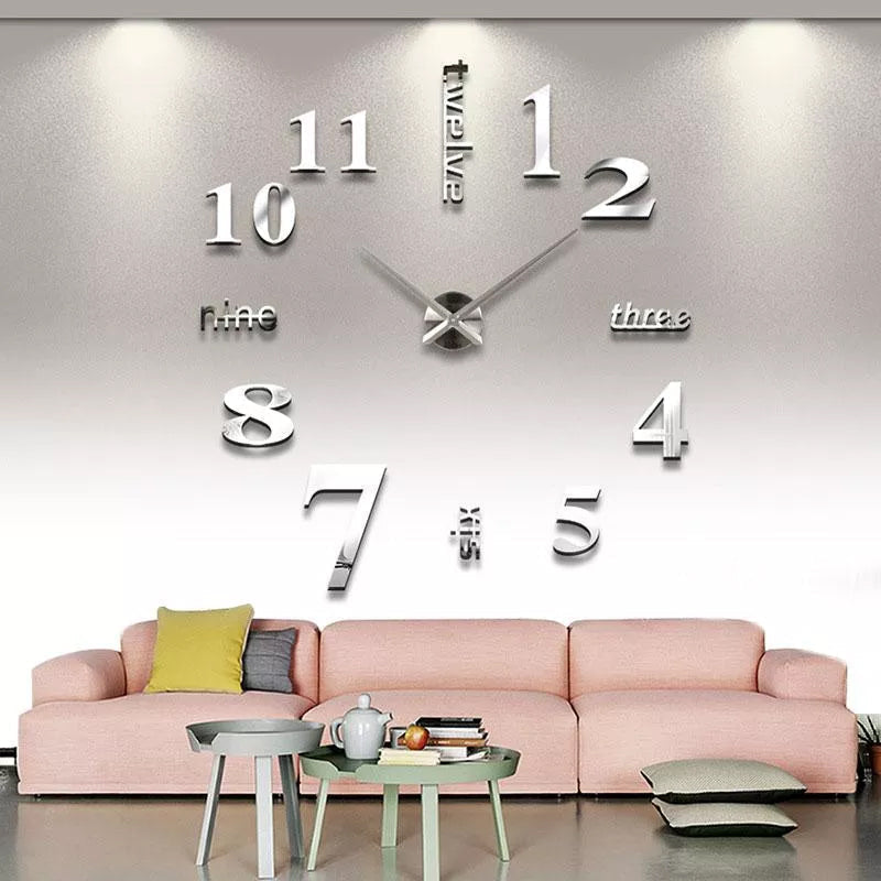 Orologio da parete DIY moderno senza fori
