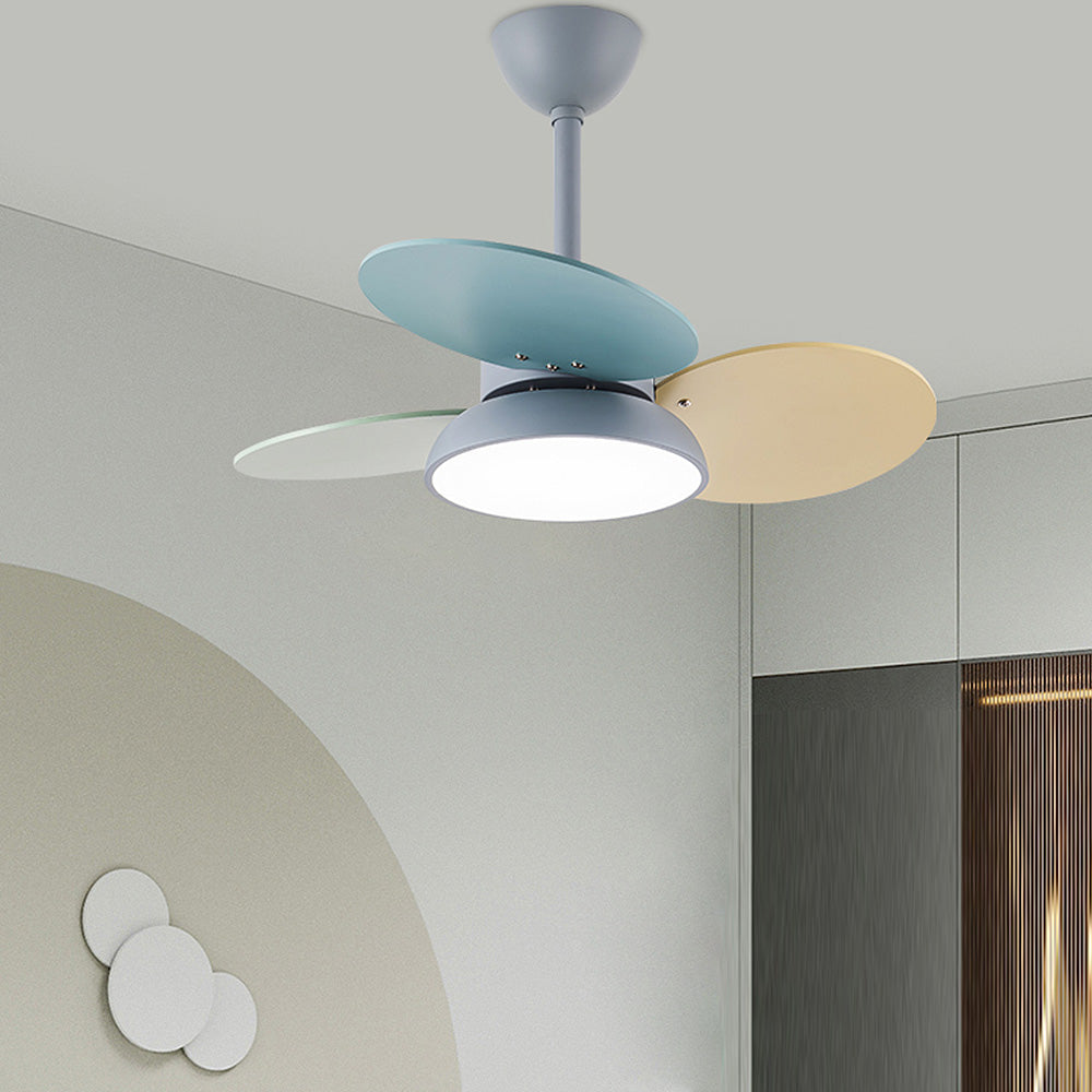 Tirek | Ventilatore a soffitto in legno nordico con LED a spettro completo e telecomando per soggiorno e camera da letto