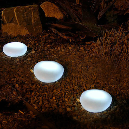 Luce Solare da Giardino con Aspetto di Vetro Satinato Design Compatto