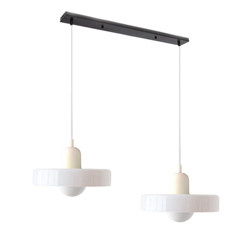 Lampada a Sospensione in Vetro Bauhaus a 2 Teste Regolabile