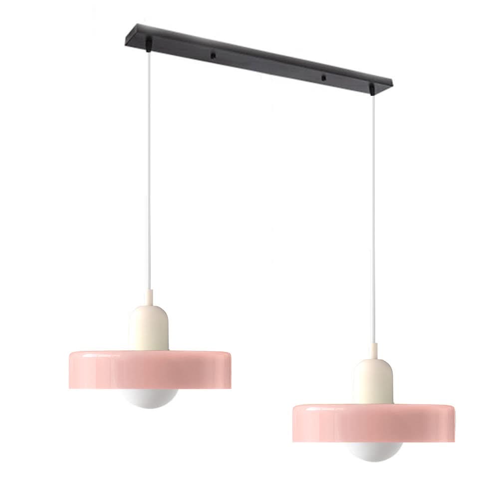 Lampada a Sospensione in Vetro Bauhaus a 2 Teste Regolabile