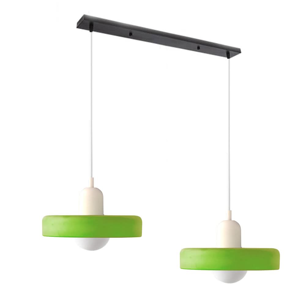 Lampada a Sospensione in Vetro Bauhaus a 2 Teste Regolabile