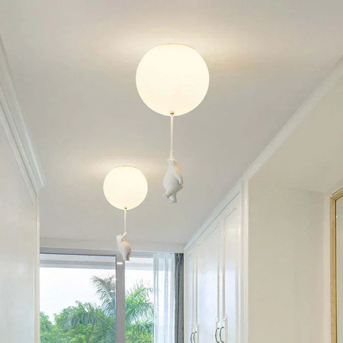 Lampada da soffitto per bambini con orso e pallone - CloudBear