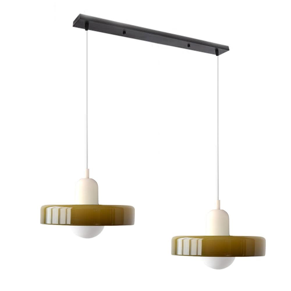 Lampada a Sospensione in Vetro Bauhaus a 2 Teste Regolabile