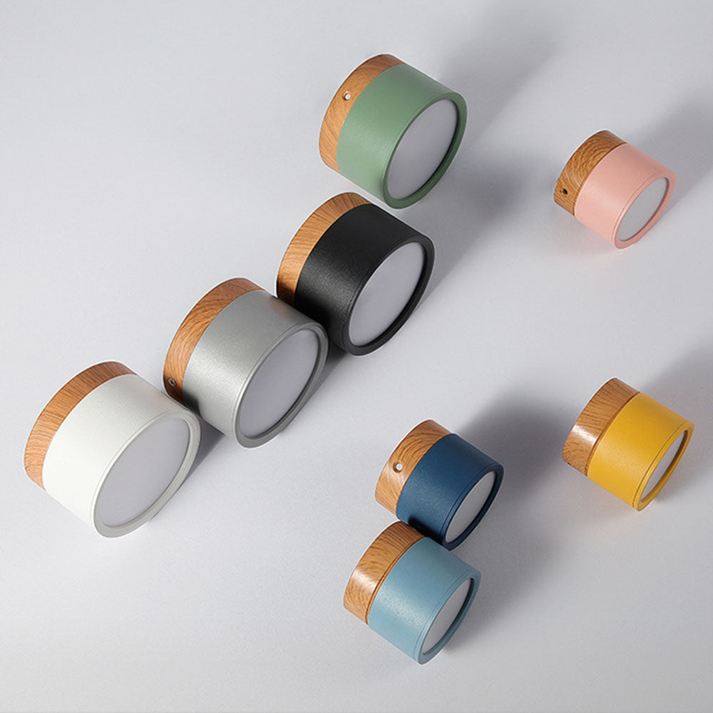 Lampada da soffitto LED moderna a montaggio a incasso cilindrica
