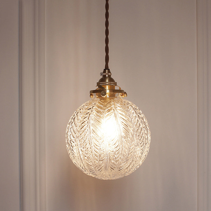 Arelia | Lampada a sospensione mini in vetro fumé coloniale con design elegante