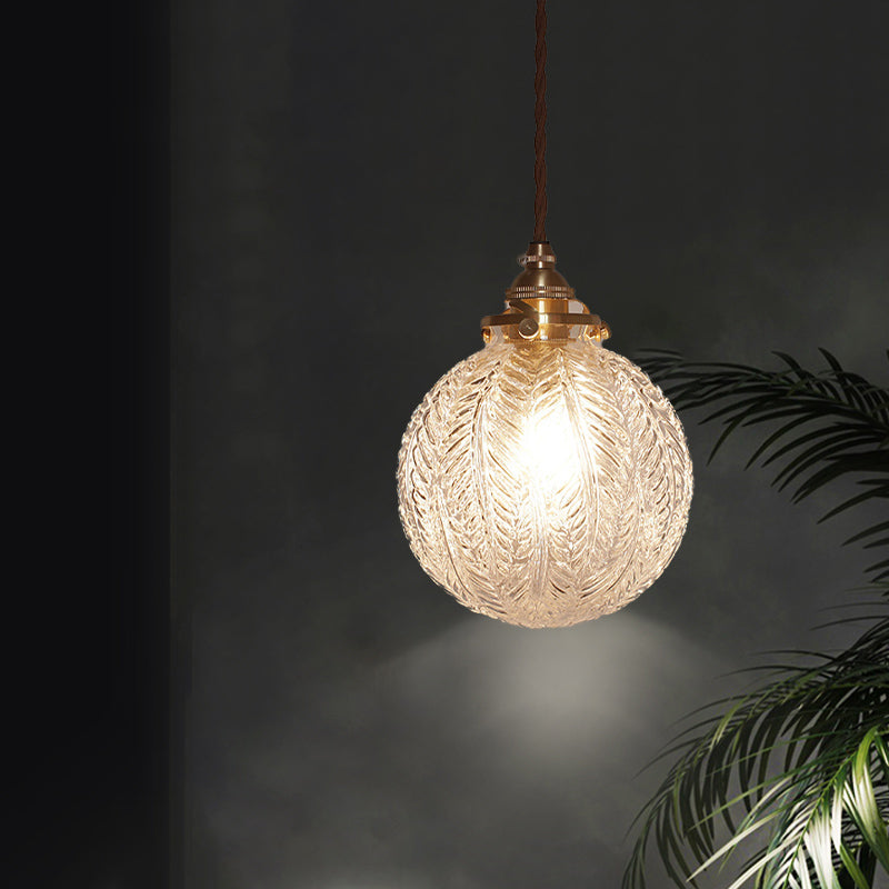Arelia | Lampada a sospensione mini in vetro fumé coloniale con design elegante