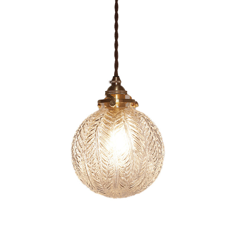 Arelia | Lampada a sospensione mini in vetro fumé coloniale con design elegante
