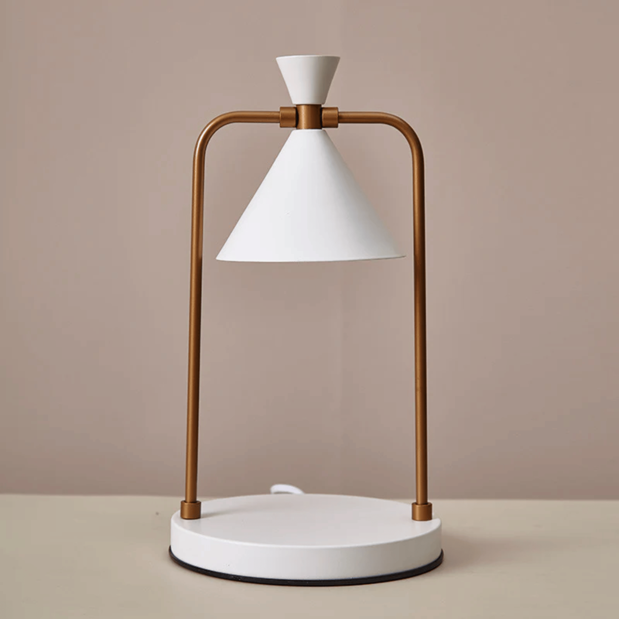 Lampada Riscaldante per Candele Elettrica con Struttura in Metallo e Paralume a Cono