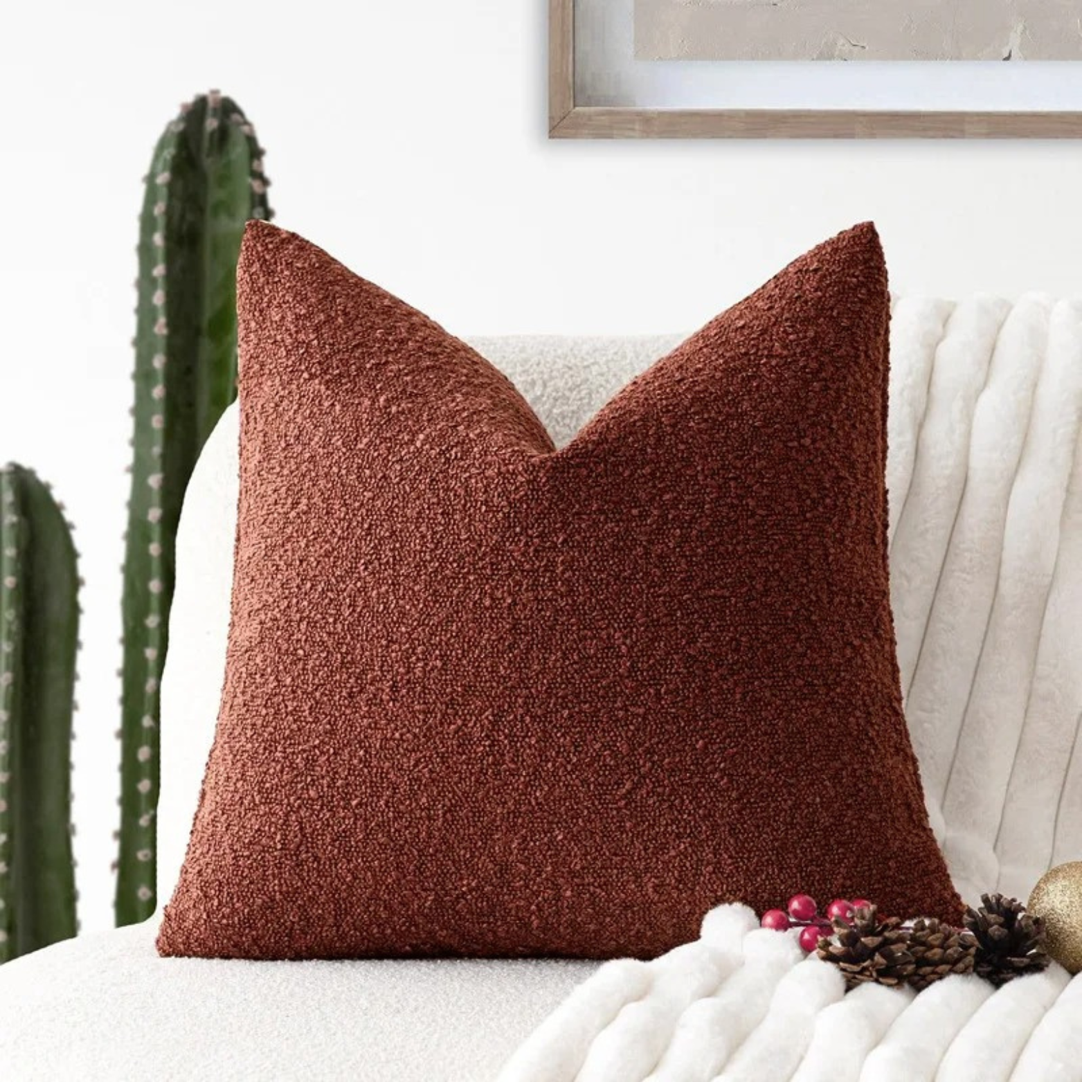 Fodera per Cuscino Boucle Tulum 45x45cm Cuscino Decorativo