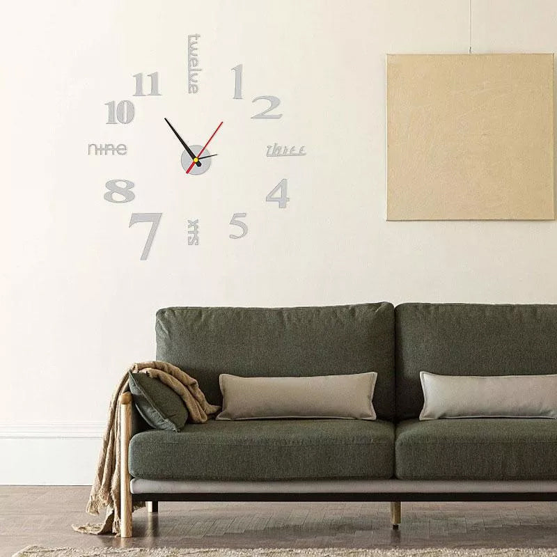 Orologio da parete DIY moderno senza fori