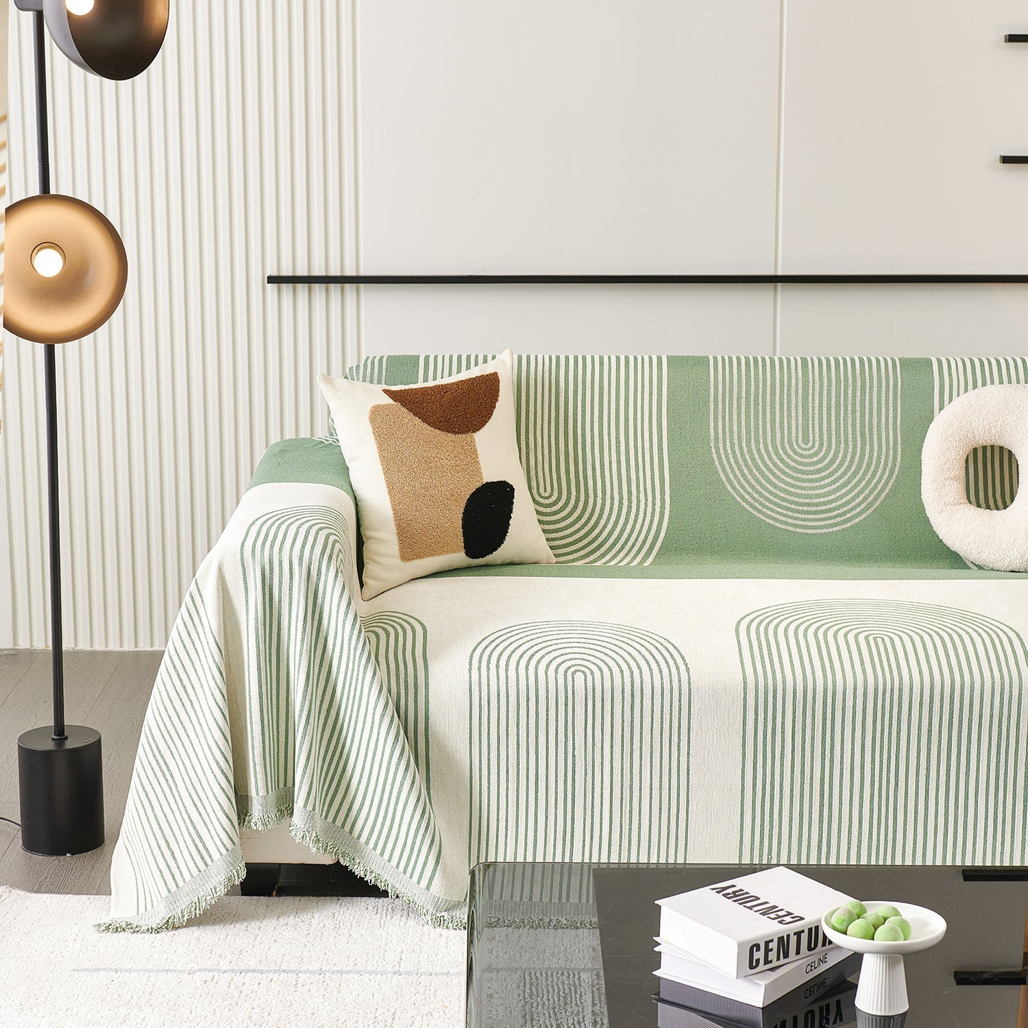 Voryx | Copertura per Divano in Chenille con Design a Motivo Arco per Case Pet-Friendly in Diverse Dimensioni