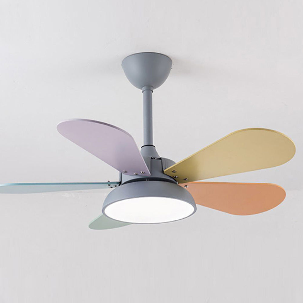 Tirek | Ventilatore a soffitto in legno nordico con LED a spettro completo e telecomando per soggiorno e camera da letto
