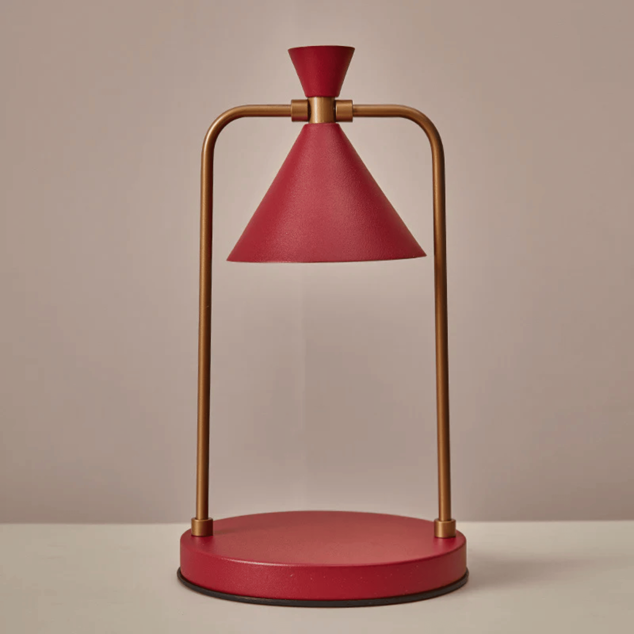 Lampada Riscaldante per Candele Elettrica con Struttura in Metallo e Paralume a Cono