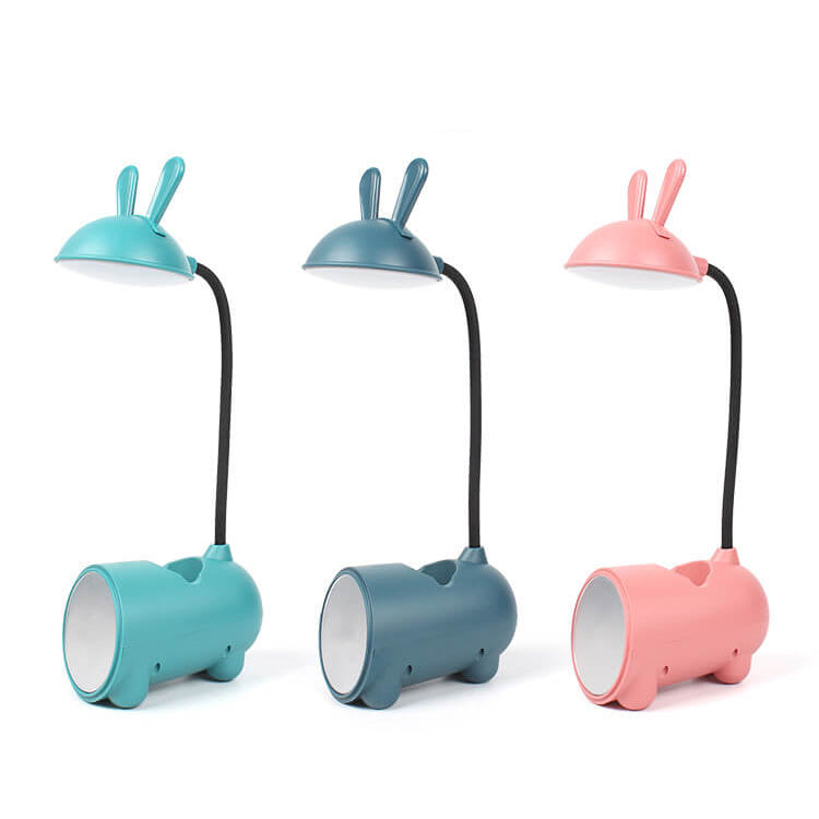 BunnyGlow Lampada Touch LED Creativa con Portapenne | Funzione di Ricarica USB | Lampada da Scrivania | Decorazione per Cameretta