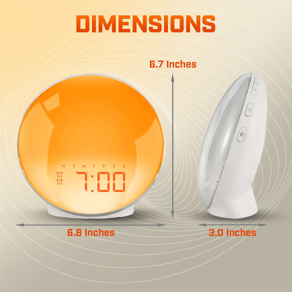 Lampada Sole di Risveglio Sveglia | Graduale Luce dell'Alba & Suoni Personalizzabili per Mattine Delicate
