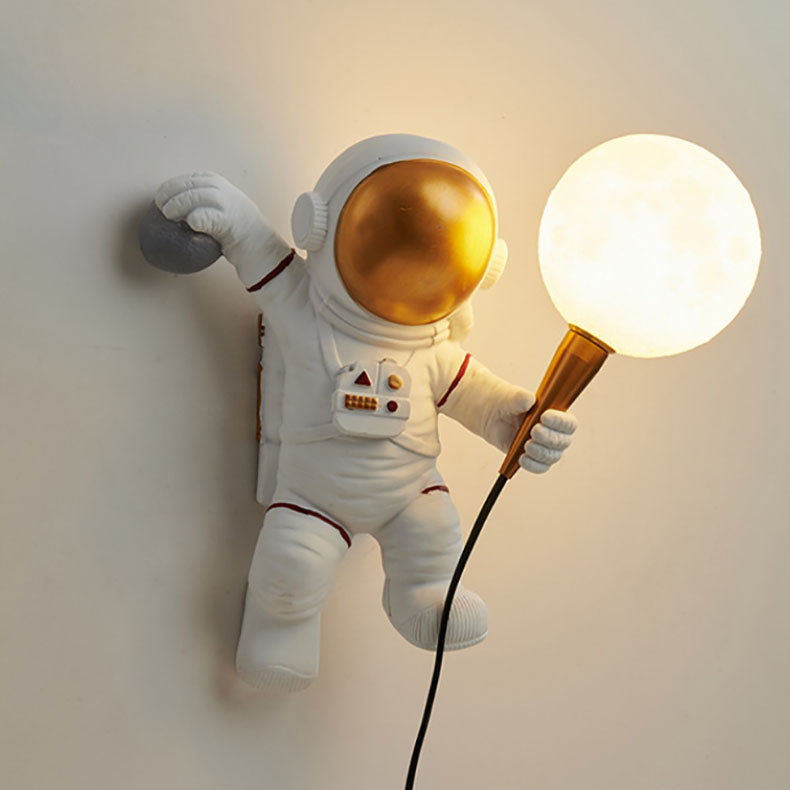 CosmoBuddy Astronauta Lampada da Parete | Design Creativo | Resina & ABS | Luce LED per Camera da Letto