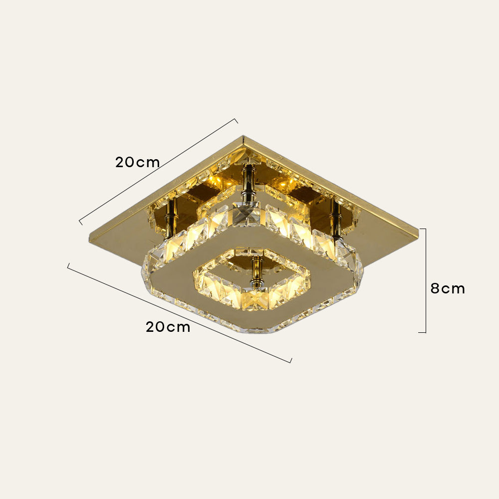 Lampada da soffitto in cristallo LED moderna a incasso
