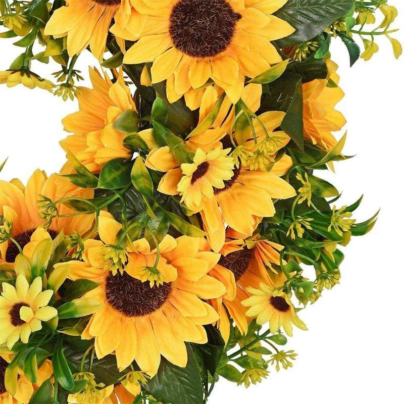 Ghirlanda di Girasole Artificiale Oro da 16'' Bowlift
