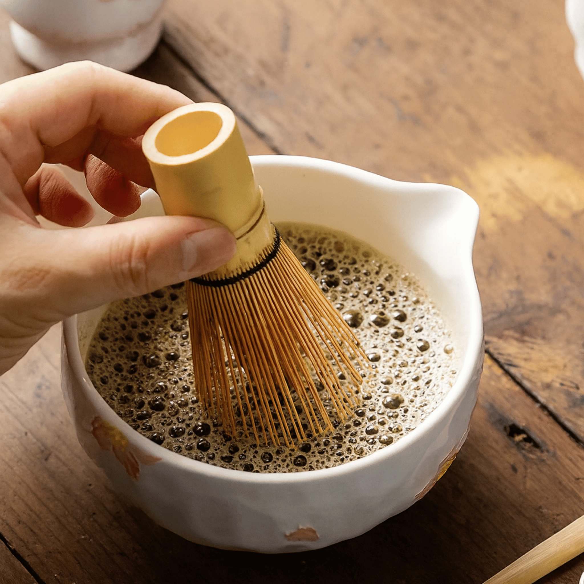 Set da Tè Matcha Giapponese Chado in 5 Pezzi con Fiori di Ciliegio