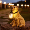 Statua di cane a energia solare con illuminazione LED - LumiPup