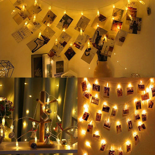 ClipGlow LED Fotolamp - Luci Magiche a Stringa con Clip per Foto