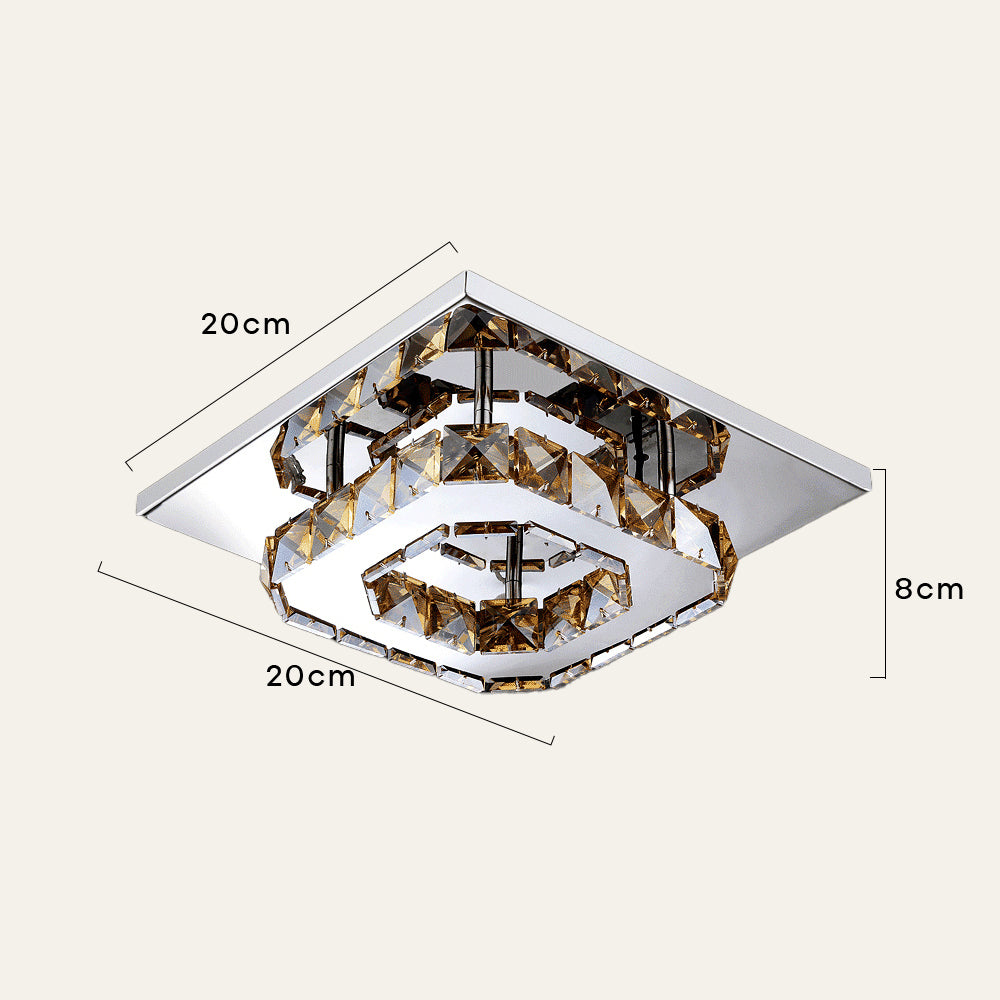 Lampada da soffitto in cristallo LED moderna a incasso