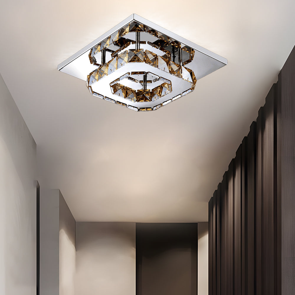 Lampada da soffitto in cristallo LED moderna a incasso