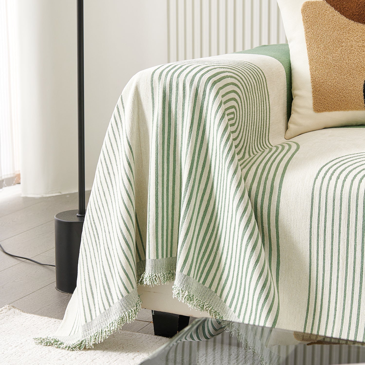 Voryx | Copertura per Divano in Chenille con Design a Motivo Arco per Case Pet-Friendly in Diverse Dimensioni