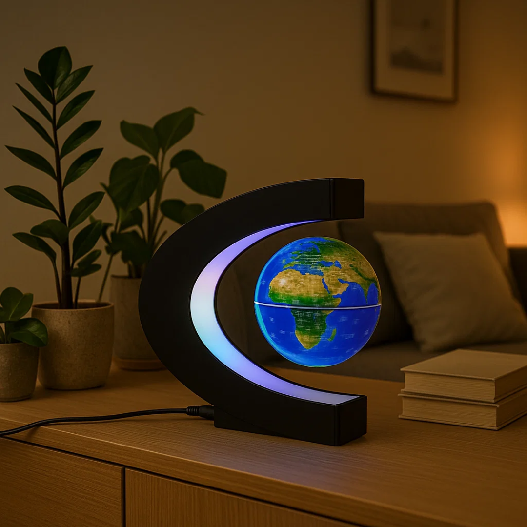 AstroGlobe LED Mappamondo – Lampada Mappamondo Fluttuante con Sospensione Magnetica