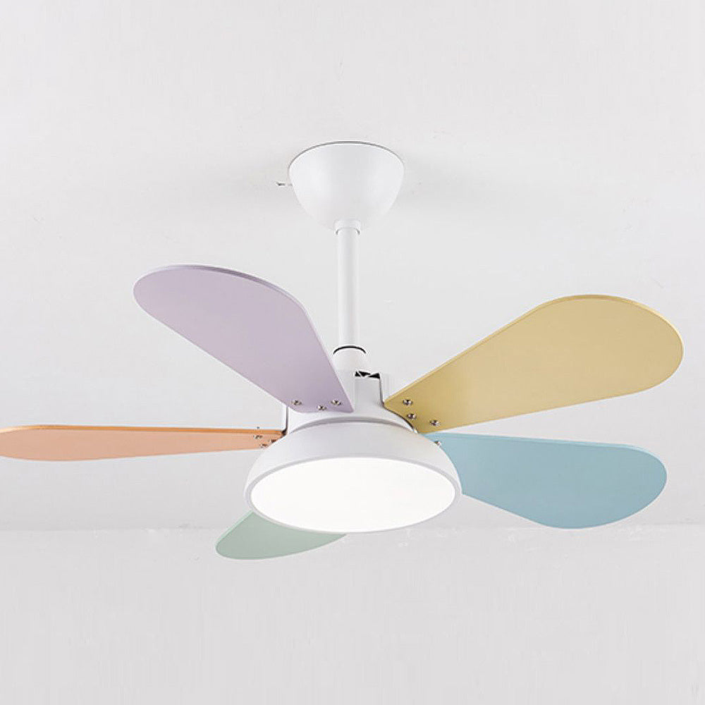 Tirek | Ventilatore a soffitto in legno nordico con LED a spettro completo e telecomando per soggiorno e camera da letto