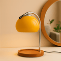 Lampada da Tavolo in Vetro Colorato con Luce LED e Base Riscaldante per Candele