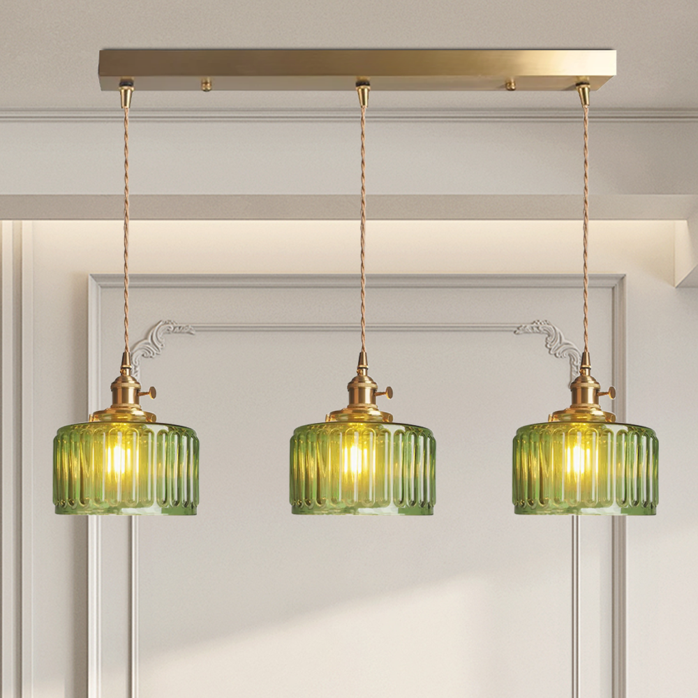 Lampada a Sospensione in Cristallo di Vetro Vintage E27