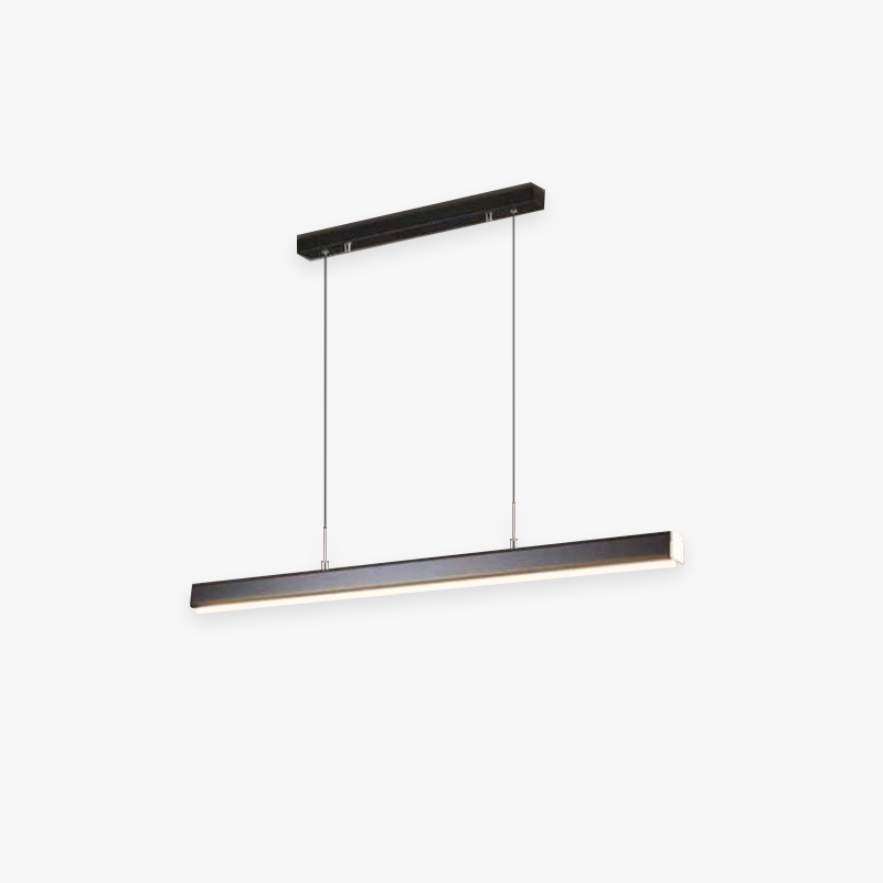 Moderno Lampadario a LED – Stile Industriale con Dettagli in Pelle