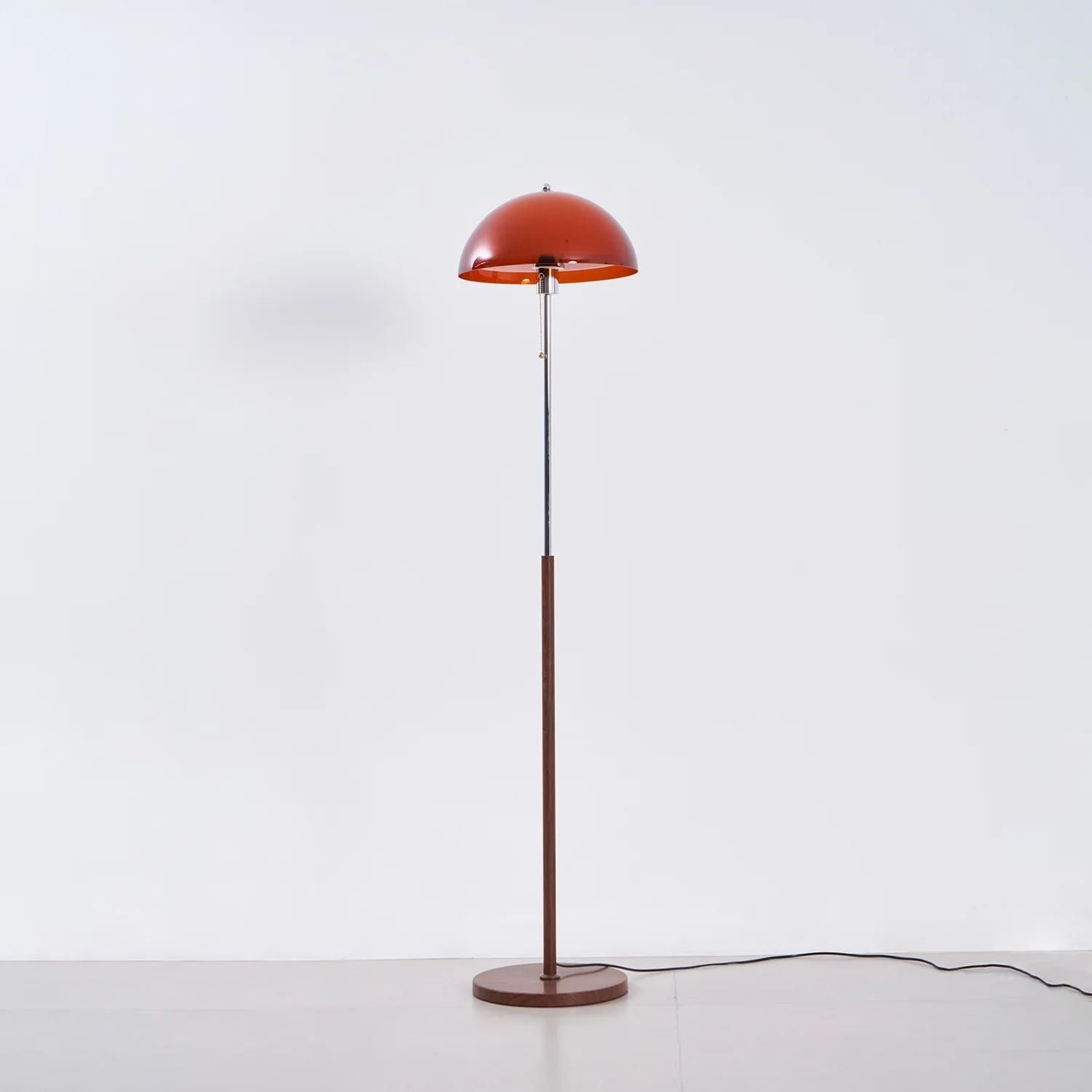 Evelisse | Lampada da Terra Ispirata al Retro con Cupola Ambra e Luce Calda