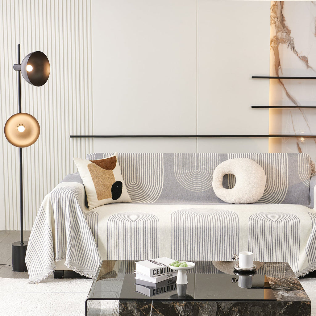 Voryx | Copertura per Divano in Chenille con Design a Motivo Arco per Case Pet-Friendly in Diverse Dimensioni