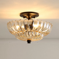 Amyra | Lampada da soffitto in vetro ambra vintage per soggiorno e camera da letto